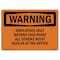 Signmission OSHA Warning Sign, 7" Height, 10" Width, Employees Only Beyond This Point All Others, Landscape OS-WS-D-710-L-12112 - alternate 1